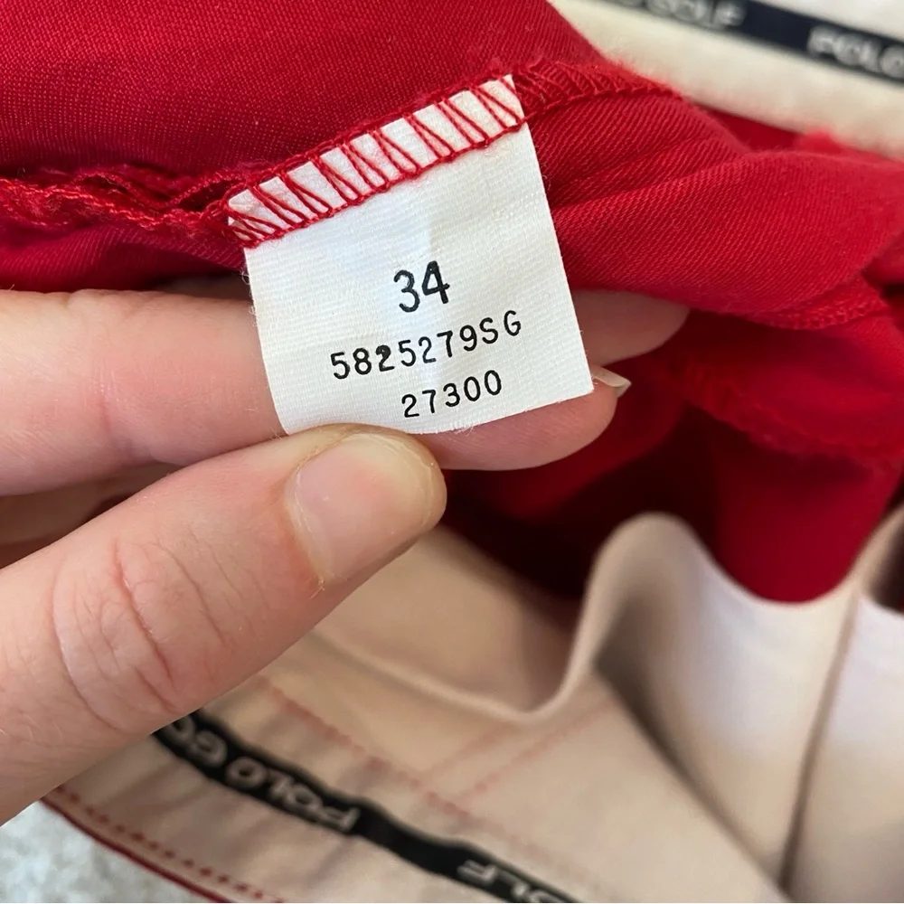 Polo Ralph Lauren Men’s Red Golf Shorts With Crest Size 34